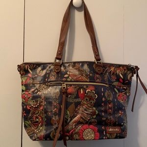 Sakroots purse.  Navy pattern.